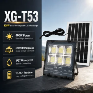 XG-T53 400W Solar Rechargeable LED Flood Light