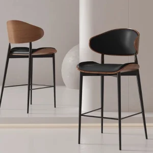 Light Luxury Leather Bar Stool