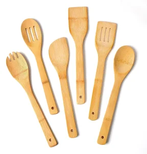 Natural Healthy Organic Bamboo Cooking Sets Bamboo Utensils No Plastic No Petrochemicals No Varnishes