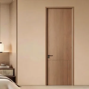 Fabricante de Luxo Interno Porta de Madeira Moderna de MDF PVC para Escola