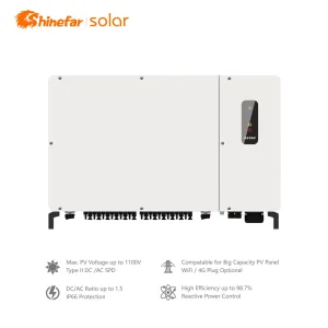 120kw Inversor de Sistema Solar Trifásico Industrial