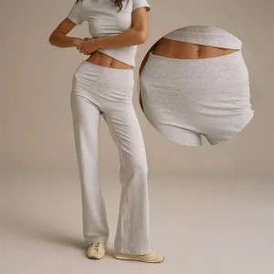 Pantalones de yoga de mujer con cintura alta elástica, control de abdomen, de secado rápido 4-Way