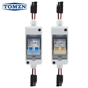 Tomzn Solar Photovoltaic PV Combiner Box with Circuit Breaker IP65 Ht 2ways