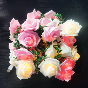 LED Simulation Rose Light String Solar