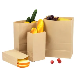 Custom Logo Printed Multiwall Kraft Paper Shopper Bag with Different Handle Types