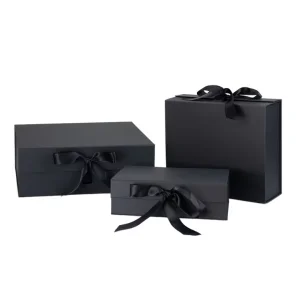 Wholesales Gift Packaging Box Magnet Foldable Clothes Paper Box with Ribbon Closure Custom Folding Storage Box