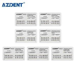 Azdent Dental Standard Roth 022/Mbt 018 Split Welding Straight Wire Orthodontic Brackets