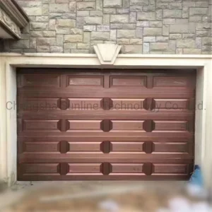 Imitation Copper Aluminum Sectional Garage Door with Electric Motor