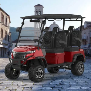 High Ground Clearance 4 Passenger Golf Cart Resort Campus Electric Utility Vehicle Gated Community Shuttle Golf Cart
