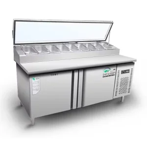 Commercial Salad Prep Table Refrigerated Preparation for Restaurant