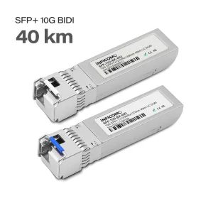 10G SFP+ BIDI 40km Single Mode Tx1270nm Rx1330nm Fiber Optic Transceivers WDM Module