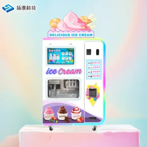 Customized Wholesale Robot Soft Ice Cream Maker Intelligent Touchscreem Fully Automatic Ice Cream Vending Machine