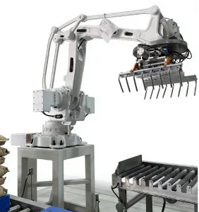 Telong Robot PLC Palletizer Sack Filling Machine 10-50kg Bag Palletizing System Pneumatic Drive 800-200 Cycles/Hour 380V IP54