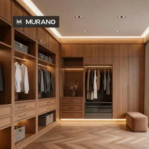 Hot Sale Custom Natural Wood Walk-in Closet