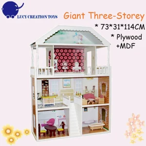 Large Wooden Dollhouse for Kids