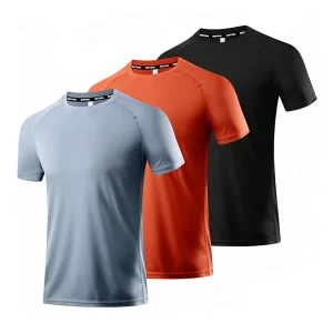 Boyzn Pack 3 Men's Sporty Solid Athletic T-Shirts Short Sleeve Breathable Running Workout Quick Dry Active Performance