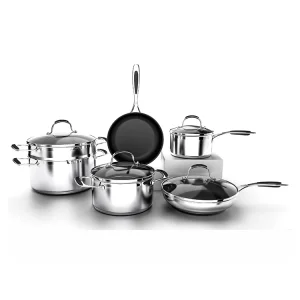 Customizable Stainless Steel Milk Pot Frying Pan Stockpot 5 Layers Thickened Non-stick Cooker Premium Stainless Steel Set
