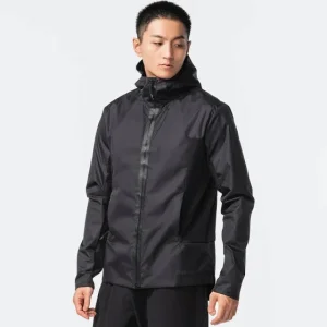 Henglong Wholesale Men's Waterproof Lightweight Black Jacket for Running