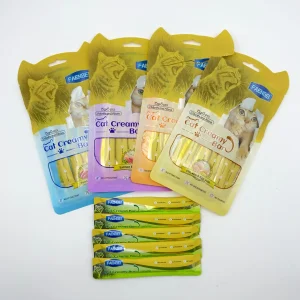 Novos Chegados Atacado Alta Palatabilidade Ração Úmida para Gatos Guloseima Cremosa 15g