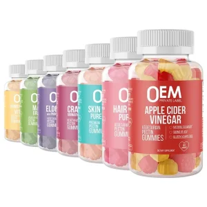 Private Label Apple Cider Vinegar Gummies Sea Moss Vitamin Candy Ashwagandha Supplement Gummy Vitamin Biotin Collagen Gummies