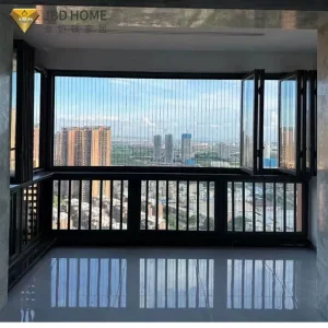 Bi Fold Window Folding Glass Windows Balcony with Slim Aluminum Frame CE Certified