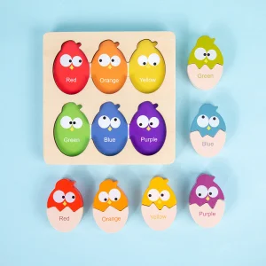 Montessori Educational Toys 3D Eggs Wooden Puzzle