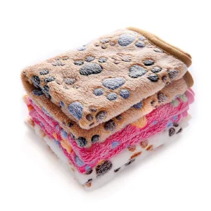 Dropshipping Extra Thick Velvet Luxury Cat Kids Dog Bed Cover Anti-Anxiety Cozy Calming Soft Print Pet Blanket Throws Foldable