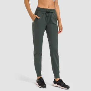Women's Loose Running Pants With Long Length Side Pockets Quick Dry Casual Sports Sweatpants Stretchy Yoga Sets