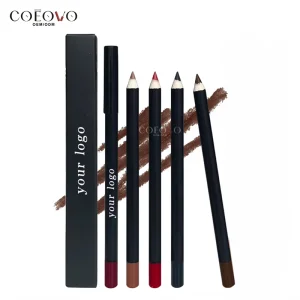COEOVO Black Matte Lip Liner Makeup Cosmetics Cream Vendor Lip Liner Pen Private Label Brown Lip Liner Pencil