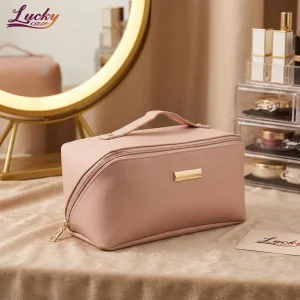 Fashion PU Zipper Large Capacity Makeup Bag