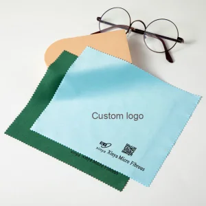 Custom Logo Microfiber Glass Clean Cloth