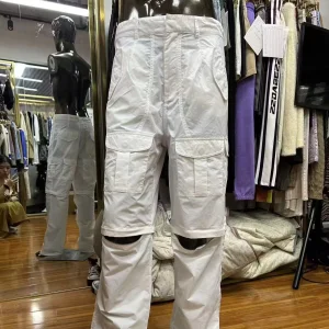 YUCHEN Manufacturer Custom Cargo Pants 100% Cotton Baggy Wide Leg Pants Detachable Zipper Shorts 6 Pocket Cargo Pants