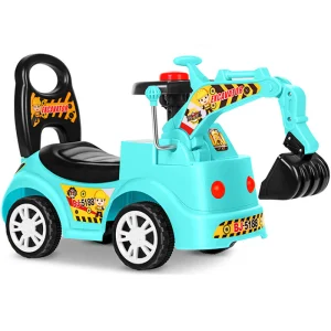 Cheap Plastic Ride on Excavator Digger 2 In1 for Toddlers Pedal Free Vehicle With Music Mini Sliding Tractor for Kids