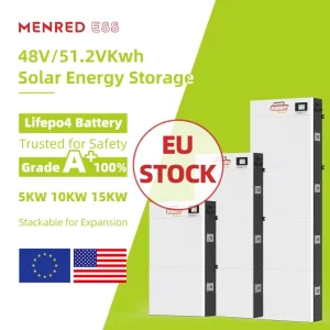 48V 120ah Floor Standing Stacked Solar LiFePO4 Lithium Battery for Hybrid Inverter