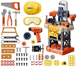 Custom Educational Diy Building Pretend Role Play Construction Kids Boys Toys Mechanic Electric Tools Box Set for Engineering