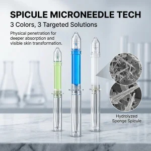 Spicule Microneedle Skin Repair Ampoule | 3-Color Hydrolyzed Sponge Spicule Face Serum 5ml Deep Absorption Skin Transformation