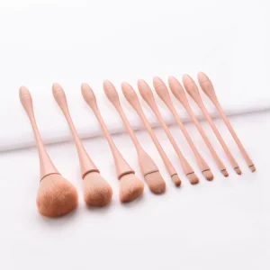 Conjunto de Pincéis de Maquiagem Profissional com Cerdas de Nylon para Mistura de Base e Blush, Kits de Ferramentas