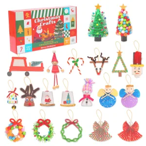 2025 Christmas Tree Decorations &amp; Ornament 24 DIY Holiday Toys Christmas DIY Craft Kits for Kids