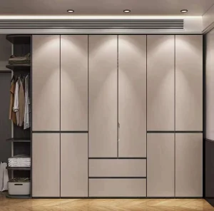 Family Apartment Hotel Bedroom Furniture Modern Luxury Design Bedroom Wardrobe with Shelves and Drawers