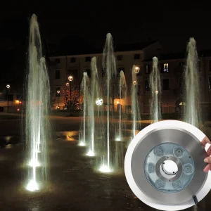 IP68 Waterproof Stainless Steel Swimming Pool Lighting Fountain Nozzle LED Underwater Light
