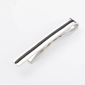 Custom JINJIE New Tie Clips Metal Enamel Silver Color Men's Shirt Business Tie Clasps OEM ODM TB8001 Manufacturer, Exporters