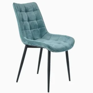 كراسي مكياج مخملية زرقاء حديثة