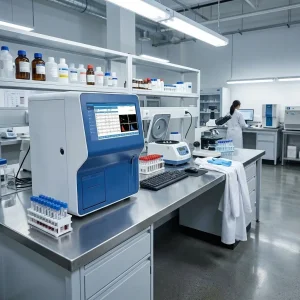 5-Part Auto Blood Immunoassay System Testing Cell Counter Cbc Hematology Analyzer Blood Cell Counter Machine