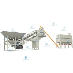 Yhzm30 30m3 Per Hour Mobile Concrete Mixing Plant with Twin Shaft Mixer
