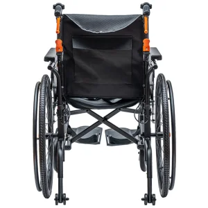 Breathable Mesh Seat Stable Wheelbase Heavy-Duty Aluminum Manual Wheelchair