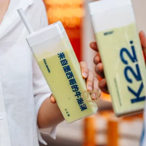 Custom Eco Recyclable Disposable Takeout PP Clear Rectangle Cold Drink Boba Fruit Tea Yoghurt Slush Square Plastic Cup With Lid