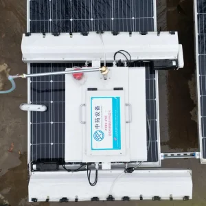 Fully Automatic Crawler-Type Solar Panel Cleaning Machine with Anti-Fall Sensors
