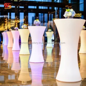 SMOOTH Modern Custom Light up LED Pub Bar Tables for Home Bar Mall Event Party Night Club Outdoor Garden