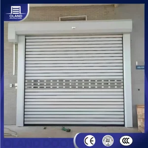Industrial Aluminum Alloy High Speed Rapid Roll Door Fast Automatic Entry Shutter Door with Finished Surface for Garage or Warehouse