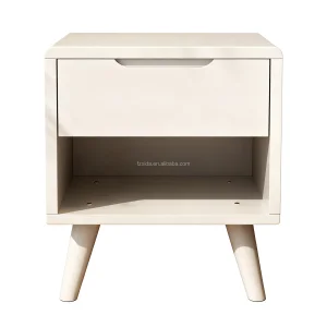 Modern Wooden Bedside Nightstand with Drawer for Bedroom Apartment Home Furniture Storage